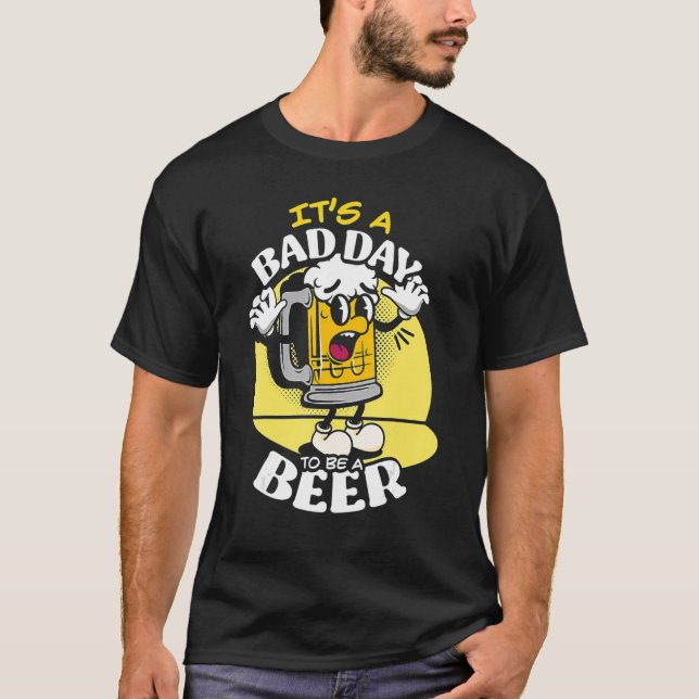 Camiseta Es un mal día ser verano para beber cerveza (Anverso)
