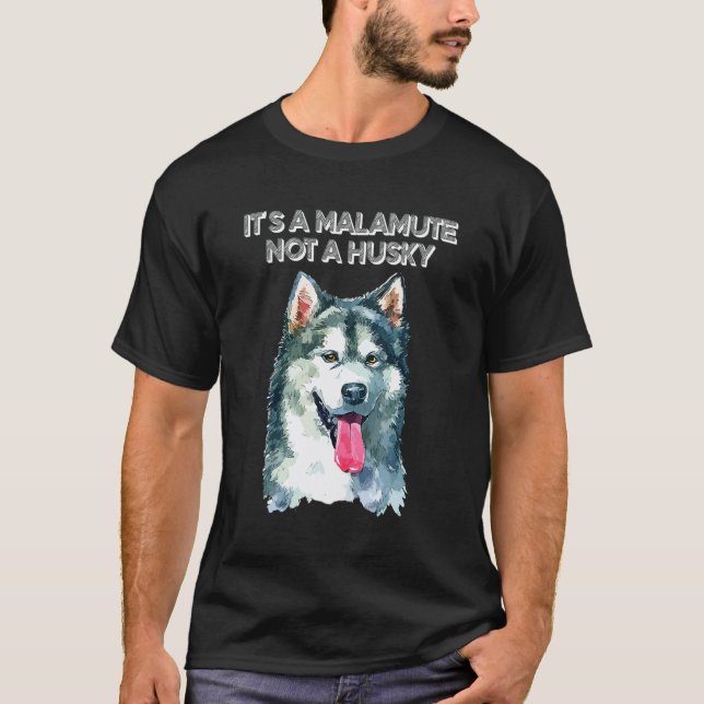 Camiseta Es Un Malamute No Un Husky (Anverso)