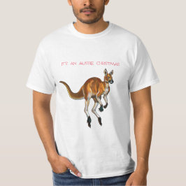 Camiseta Es un Navidad australiano con un canguro rojo