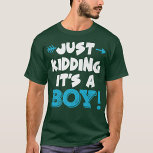 Camiseta Es un niño Chica azul gracioso género Rev