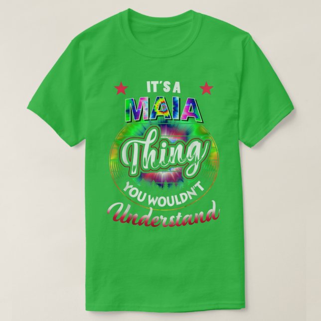 Camiseta Es un nombre MAIA ThingTie Dye (Diseño del anverso)