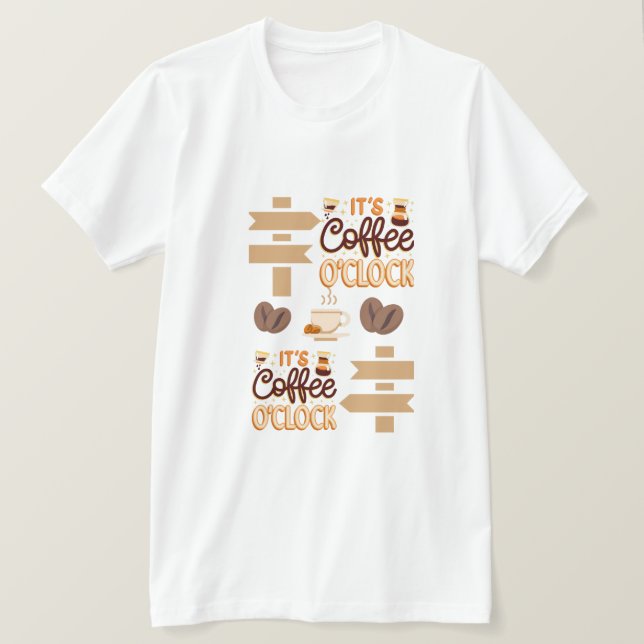 Camiseta es un reloj de café (Anverso del diseño)