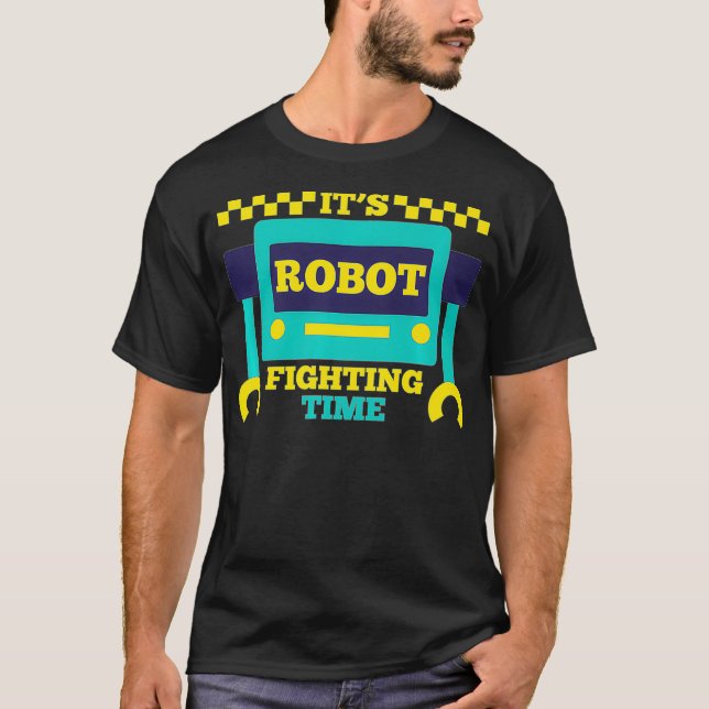 Camiseta Es un robot de lucha contra el tiempo divertido in (Anverso)