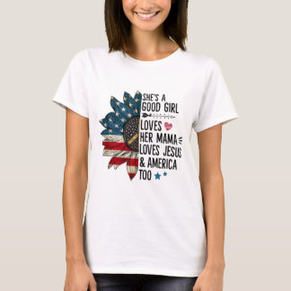 Camiseta Es una buena chica ama a su mamá hippie T-Shirt