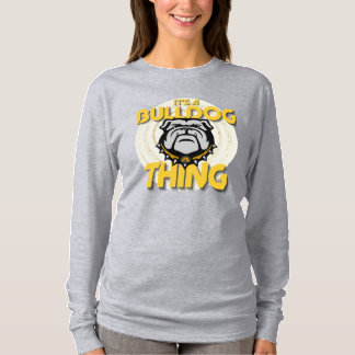 Camiseta Es una cosa de Bulldog de baloncesto de manga larg