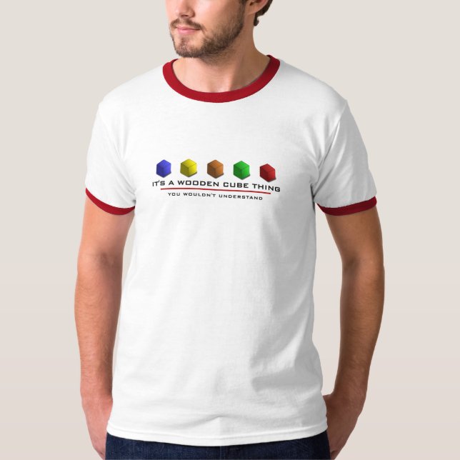 Camiseta Es una cosa de madera del cubo (Anverso)