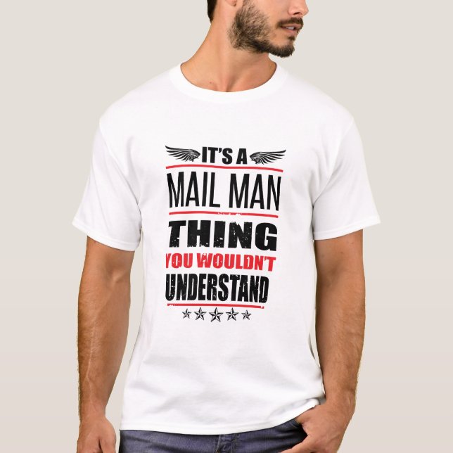 Camiseta Es una cosa del hombre del correo (Anverso)
