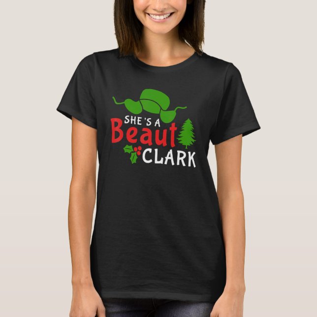 Camiseta Es Una Familia Feliz De Navidades Claros Y Feo (Anverso)