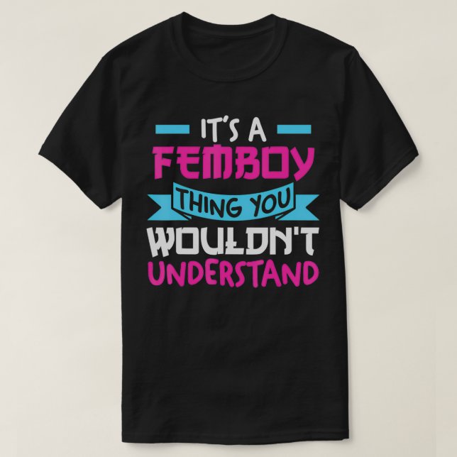 Camiseta es una femboza que no entenderías de anime domini (Diseño del anverso)