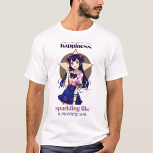 Camiseta Es una melodía de pura felicidad brillando en azul