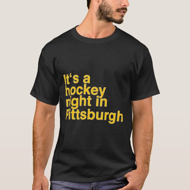 Camiseta Es una noche de hockey en Pittsburgh (Anverso)