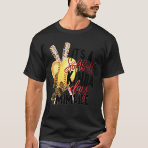 Camiseta Es una vida de tipo "Mim" de Softball para el D de