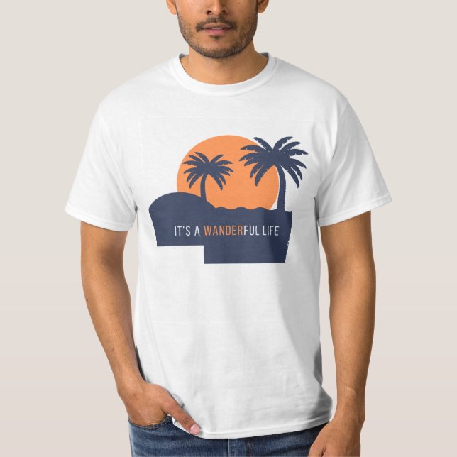 Camiseta Es una vida maravillosa White Basic (Anverso)