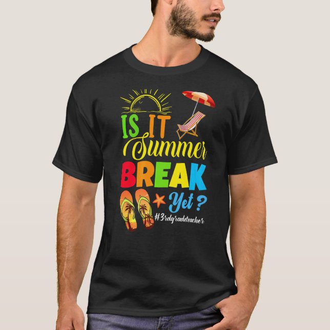 Camiseta ¿Es vacaciones de verano un profesor de tercer cur (Anverso)