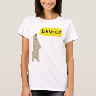 Camiseta ¿Es vegano? Oso hambriento