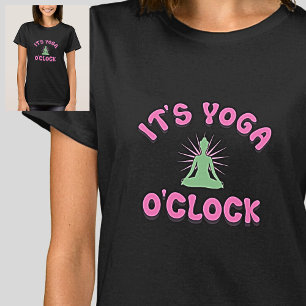 Camiseta Es Yoga O'Clock Mauve rosa y verde