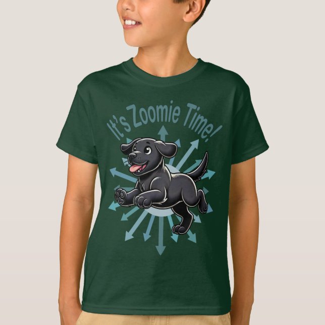 Camiseta Es Zoomie Time Black Lab (Anverso)