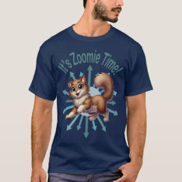 Camiseta Es Zoomie Time Cute Brown & White Cat