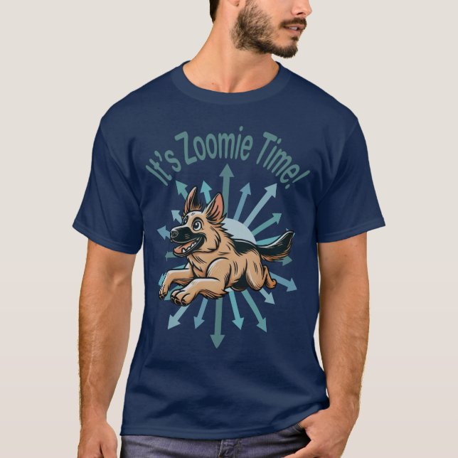 Camiseta Es Zoomie Time German Shepherd (Anverso)