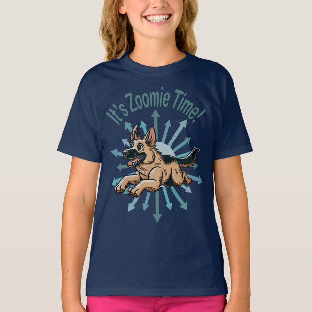 Camiseta Es Zoomie Time German Shepherd (Anverso)