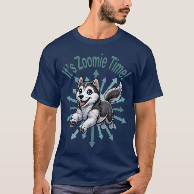 Camiseta Es Zoomie Time Husky (Anverso)