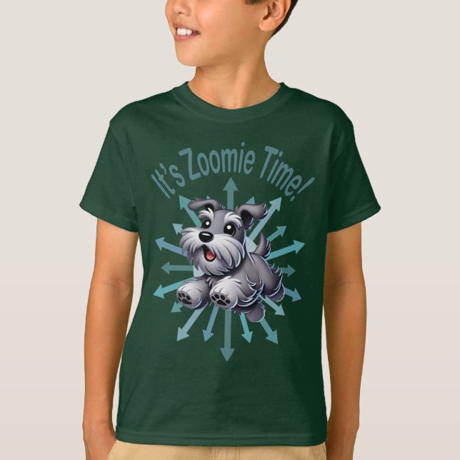 Camiseta Es Zoomie Time Miniature Schnauzer (Anverso)
