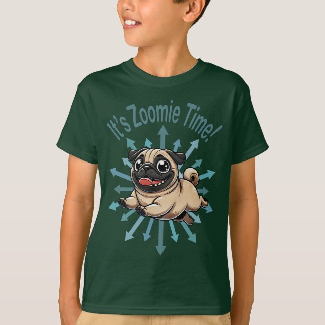 Camiseta Es Zoomie Time Pug (Anverso)