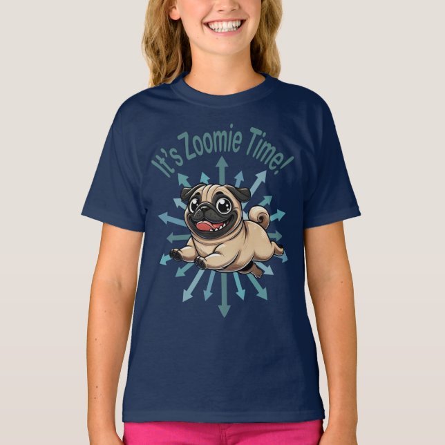 Camiseta Es Zoomie Time Pug (Anverso)