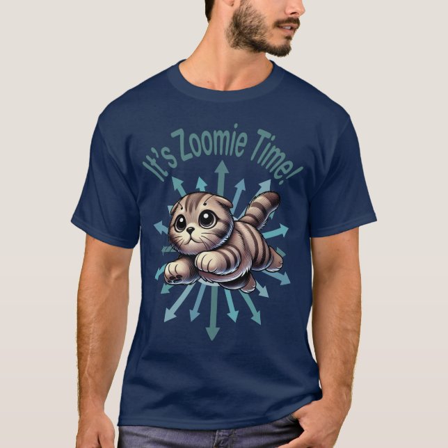 Camiseta Es Zoomie Time Scottish Fold Cat (Anverso)
