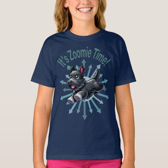 Camiseta Es Zoomie Time Scottish Terrier (Anverso)