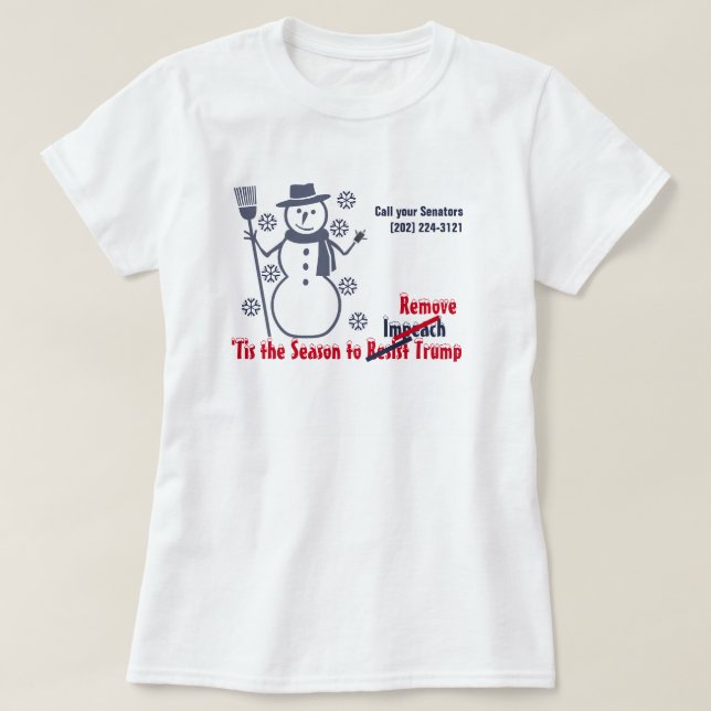 Camiseta Ésa es la época en que se va a despedir a Trump (Diseño del anverso)