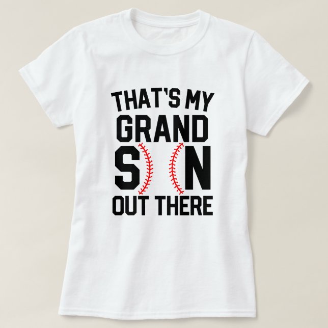 Camiseta Ésa es mi mamá del regalo del béisbol del nieto (Diseño del anverso)