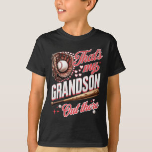 Camiseta Esa es mi nieto ahí fuera, abuela de béisbol.