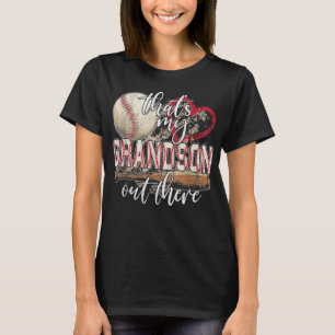 Camiseta Esa es mi nieto ahí fuera la abuela del béisbol