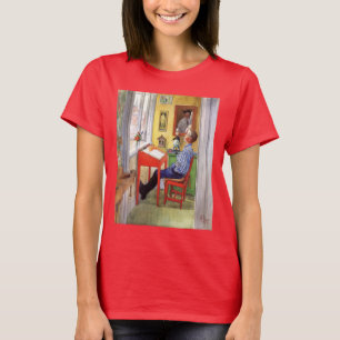 Camiseta Esbjorn haciendo sus deberes de Carl Larsson