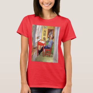 Camiseta Esbjorn haciendo sus deberes de Carl Larsson