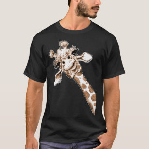 Camiseta Esbozar arte de jirafa