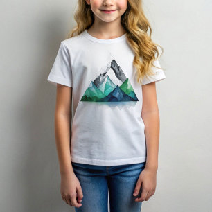 Camiseta Esbozar líneas de un terreno geométrico triangular