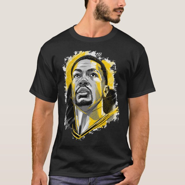 Camiseta Esbozo Art Derrick Rosa Ilustracion (Anverso)