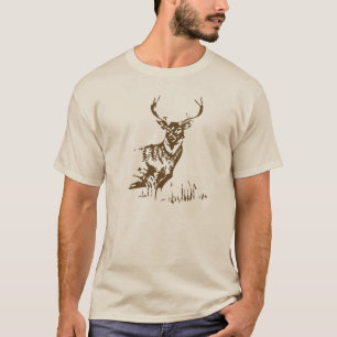 Camiseta Esbozo artístico de broche negro