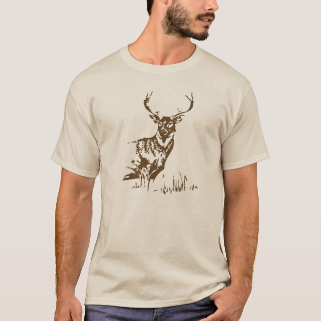 Camiseta Esbozo artístico de broche negro (Anverso)