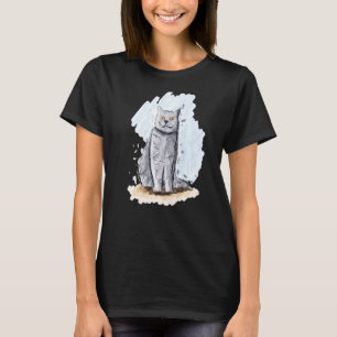 Camiseta Esbozo artístico de un gato hecho a mano en una Sh