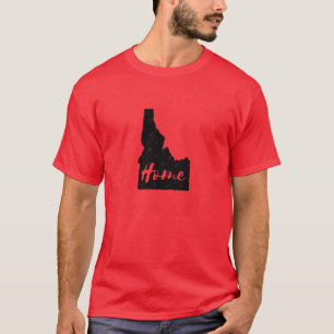 Camiseta Esbozo cursivo de estado del hogar de Idaho sobred