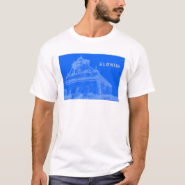 Camiseta Esbozo de arquitectura de la gran sinagoga de Bela