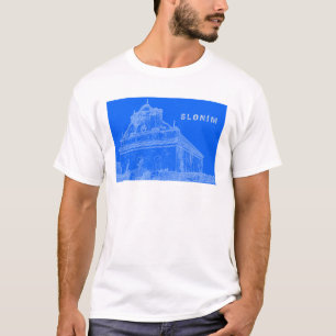 Camiseta Esbozo de arquitectura de la gran sinagoga de Bela