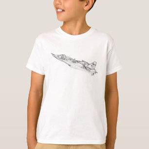 Camiseta Esbozo de avión soviético para pies de fuerza de 2