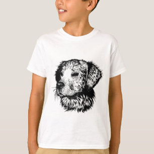 Camiseta Esbozo de cabeza canina