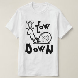 Camiseta Esbozo de caracol de Guay y lema de lentitud v1