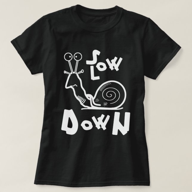 Camiseta Esbozo de caracol de Guay y lema de lentitud v2 (Diseño del anverso)