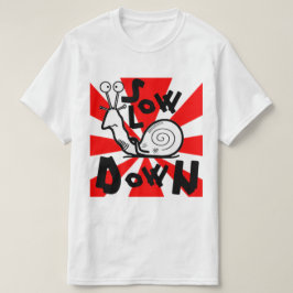 Camiseta Esbozo de caracol de Guay y lema de lentitud v2